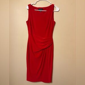 Lauren Ralph Lauren Vibrant Red Midi Dress